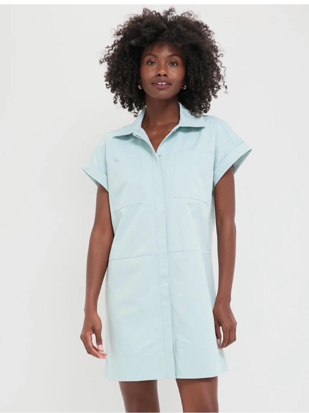 NWT‎ Pomander Place Pale Blue Shirt Dress
